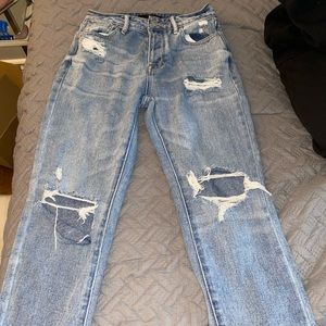 Kendall and Kylie ripped mom jeans